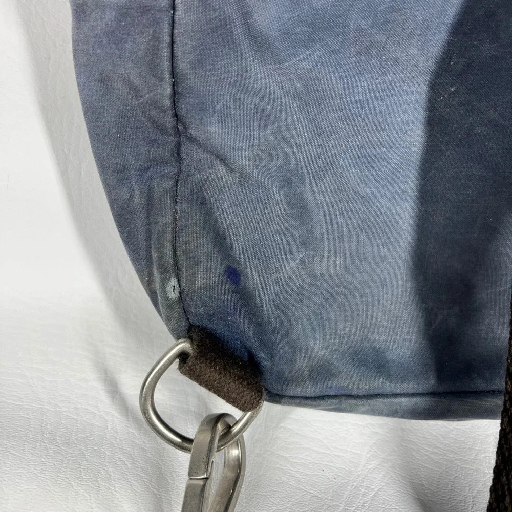 Kolo Bag Company Organic Cotton Waxed Canvas Sling Backpack Blue Gray Crossbody